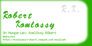 robert komlossy business card